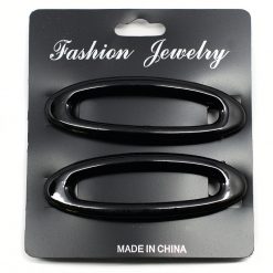 Fashion Jewelry Oval Snap Hair Clips (1 Pair) Everything For $1