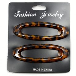 Fashion Jewelry Oval Snap Hair Clips (1 Pair) Everything For $1