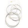JK Collection 3-Pair Twisted Hoop Earring Set