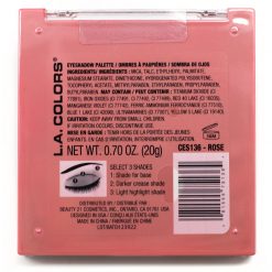 L.A. Colors Color Block Eyeshadow Palette - ROSE