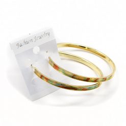 Fashion Jewelry Hoop Earrings With Colorful Edges Accessories