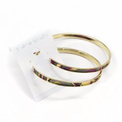 Fashion Jewelry Hoop Earrings With Colorful Edges Accessories