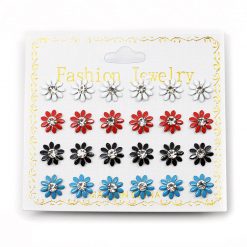 Fashion Jewelry 12-Pair Daisy Earrings (2575) Accessories