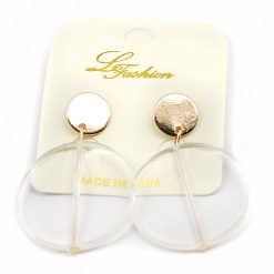 Le Fashion Earrings Clear Discs (2510) Accessories