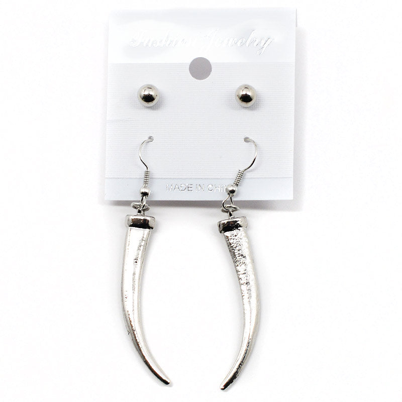Fashion Jewelry Tusk-Shaped Earrings