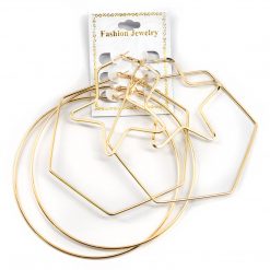 Fashion Jewelry 3-Pair Assorted Hoop Earrings - Gold Color (2586) Accessories