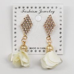 Fashion Jewelry Accessories Ribbon Flower Earrings (2591)