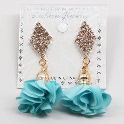 Fashion Jewelry Accessories Ribbon Flower Earrings (2591)