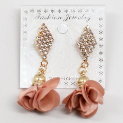 Fashion Jewelry Accessories Ribbon Flower Earrings (2591)