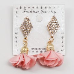 Fashion Jewelry Accessories Ribbon Flower Earrings (2591)