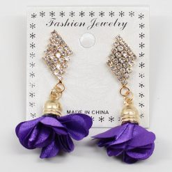 Fashion Jewelry Accessories Ribbon Flower Earrings (2591)