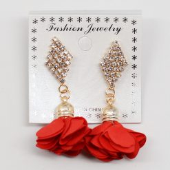 Fashion Jewelry Accessories Ribbon Flower Earrings (2591)