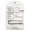 Fashion Jewelry 3-Piece Hair Clip Set - Silver Color (1046S)