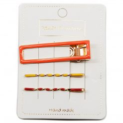 Popular Hair Ornament 3-Piece Hair Clip Set - Orange