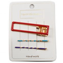 Popular Hair Ornament 3-Piece Hair Clip Set - Red