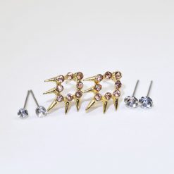 Always Mei Rhinestone Earrings - 3-Pair Set (#2504)