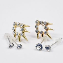 Always Mei Rhinestone Earrings - 3-Pair Set (#2504)