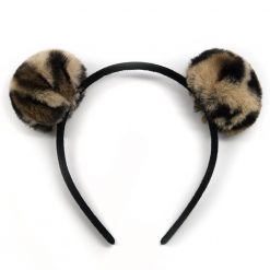 UBC Hair Animal Print Pom Pom Headband