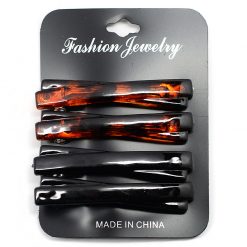 Fashion Jewelry Everything For $1 Bar Barrettes Metal Snap Hair Clips (4 Pcs)