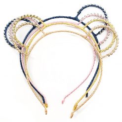 UBC Hair Rhinestone Bear Ears Headband (1023)