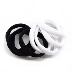 UBC Cotton Hair Ties - Black And White (8 Pcs)