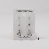 New Fashion Cubic Zirconia 3-Pair Earring Set (#2505) Accessories