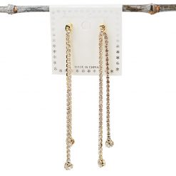 Fashion Jewelry Dangling Rhinestone Earrings (#2539)
