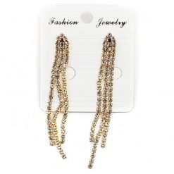 Fashion Jewelry Accessories Rhinestone Tassel Earrings (#2553)