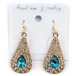 Fashion Jewelry Accessories Teardrop Rhinestone Earrings (#2560)