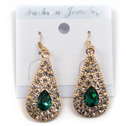 Fashion Jewelry Accessories Teardrop Rhinestone Earrings (#2560)