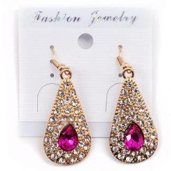 Fashion Jewelry Accessories Teardrop Rhinestone Earrings (#2560)