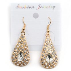 Fashion Jewelry Accessories Teardrop Rhinestone Earrings (#2560)