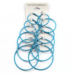 Fashion Jewelry 6-Pair Color Hoop Earrings (#2561)