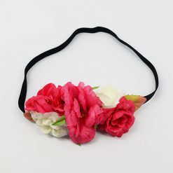 Always Mei Hair Large Roses With Elastic Headband