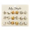 My Style 9-Pair Pyramid Shaped Earring Set (#2565)