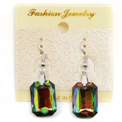 Fashion Jewelry Faux Stone Earrings Radiant Cut