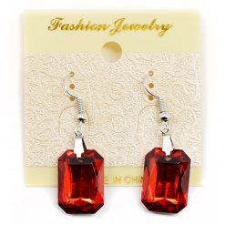 Fashion Jewelry Faux Stone Earrings Radiant Cut