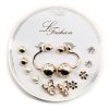 Fashion Jewelry Accessories 6-Pair Balls And Butterflies Earring Set (2577)