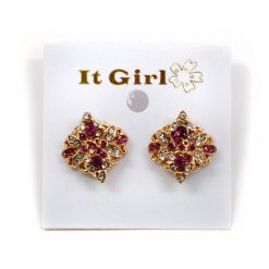 Accessories It Girl Flower Pattern With Colorful Rhinestone Clusters (#2563)