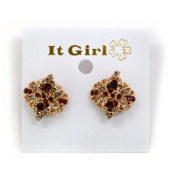 Accessories It Girl Flower Pattern With Colorful Rhinestone Clusters (#2563)