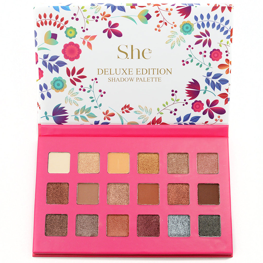 She Makeup Cosmetics S.he Makeup Deluxe Edition 18-Color Eyeshadow Palette (ES520A)