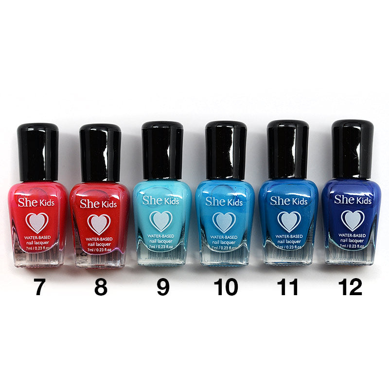 She Makeup Nails S.he Kids Water Based Nail Lacquer (7-12)