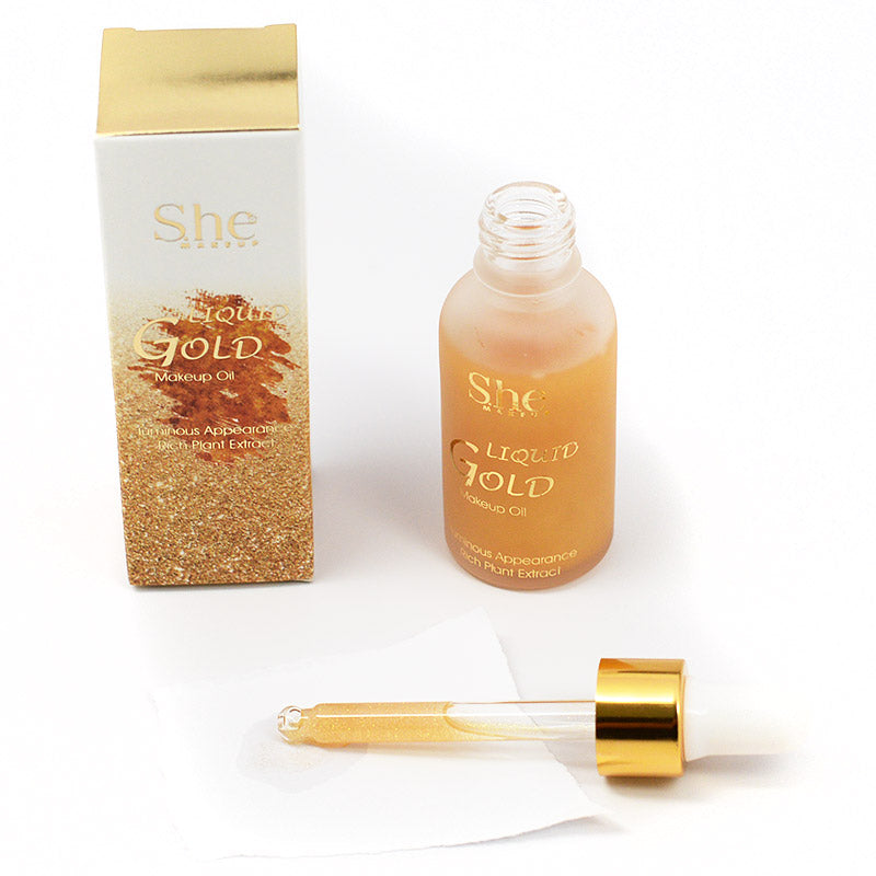 She Makeup S.he Makeup Liquid Gold Makeup Primer Oil - Gold Cosmetics