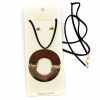 Le Fashion Wood Metal Necklace And Ball Earrings Combo
